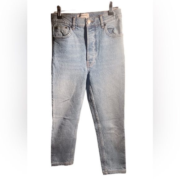 Reformation Serena High skinny crop Augusta wash casual trendy denim jeans 25 - Picture 2 of 5